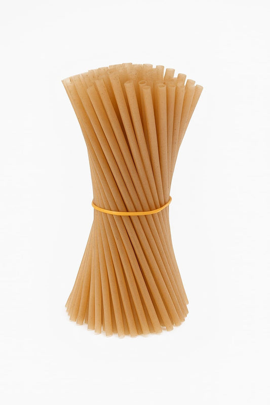 Bulk Agave Straws 250ct | 100% Biodegradable & Compostable | Plastic-Free Natural Drinking Straws for Restaurants & Events